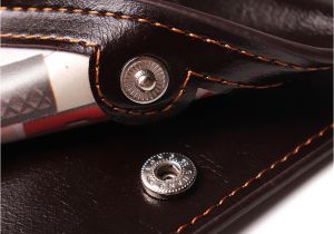 Business Card Holder for Men Large Capacity Men Pu Leather Business Wallet Card Holder