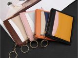 Business Card Holder for Women Coin Purse Women Leather Purses and Handbags Mini Bag Zip