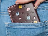 Business Card Holder for Women Leather Credit Card Holder Womens Front Pocket Wallet