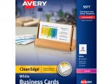 Business Card Next Day Delivery Avery Clean Edge Business Cards 4 Pk Office Depot