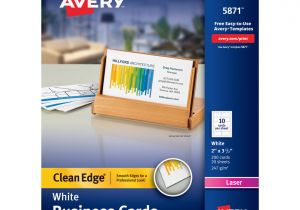Business Card Next Day Delivery Avery Clean Edge Business Cards 4 Pk Office Depot