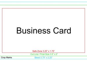 Business Card Template for Printer Proper Setup for Printing with Crops and Bleeds