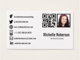 Business Card Template with social Media Icons Photo Qr Code and social Media Icons Business Card