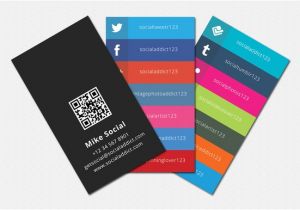 Business Card Template with social Media Icons social Addict Business Card Template Business Card