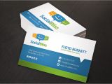 Business Card Template with social Media Icons social Media Business Card Business Card Templates On