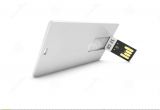 Business Card Usb Flash Drive Blank White Plastic Wafer Usb Card Mockup 3d Illustration