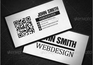 Business Card with Qr Code Template 34 Best Qr Code Business Card Examples Identity Mockups