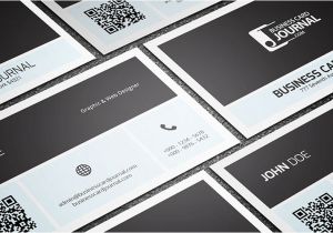 Business Card with Qr Code Template Free Simplistic Metro Business Card Template with Qr Code