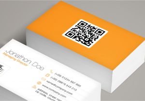 Business Card with Qr Code Template Qr Code Business Card Template Medialoot