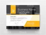 Business Card Yellow and Black Vector Ein Modernes Business Zertifikat Vorlage Layout Mit Gelb Und