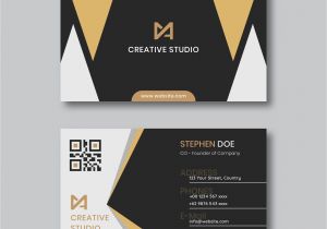 Business Card Yellow and Black Vector Modern Business Card Template Download Free Vectors