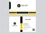 Business Card Yellow and Black Vector Professional Modern Yellow and Black Color Business Card