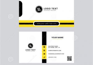 Business Card Yellow and Black Vector Professional Modern Yellow and Black Color Business Card