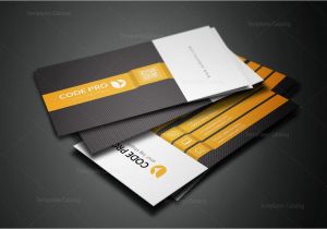 Business Card Yellow and Black Vector Stylish Name Card Template 002976
