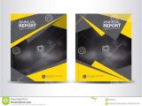 Business Card Yellow and Black Vector Yellow and Black Annual Report Template Vector Illustration