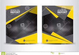 Business Card Yellow and Black Vector Yellow and Black Annual Report Template Vector Illustration