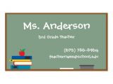Business Cards for Teachers Templates Free Teacher Chalkboard Business Card Zazzle