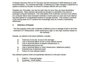 Business Continuity Plan and Disaster Recovery Plan Templates Business Continuity and Disaster Recovery Plan Sample