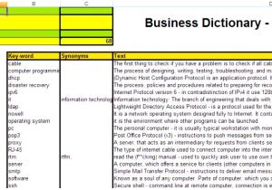 Business Data Dictionary Template 7 Business Data Dictionary Template Riyut Templatesz234