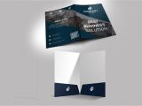 Business Folders with Business Card Slot Business Presentation Folder Design Free Premium Vector