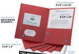 Business Folders with Business Card Slot File Ez Paper Folders with Two Pockets 25 Folders Per Box
