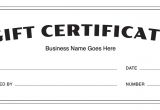 Business Gift Certificate Template Gift Certificate Templates Download Free Gift
