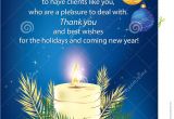 Business Holiday Card Greeting Messages Danke Blaue Geschaftsgrua Karte Stock Abbildung