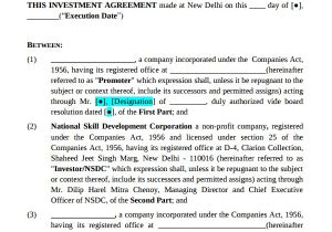 Business Investor Proposal Template 12 Business Investment Agreements Sample Templates