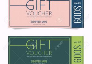 Business Name On Debit Card Gift Voucher Vector Illustration Ad Voucher Gift