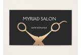 Business News for Card Factory Elegant Black and Goldscissors Salon Hair Stylist Business