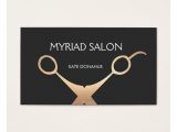 Business News for Card Factory Elegant Black and Goldscissors Salon Hair Stylist Business