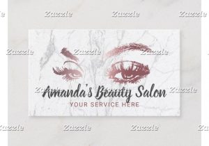 Business News for Card Factory Rose Gold Lashes Brows Marble Makeup Artist Business Card