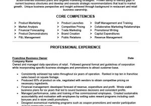 Business Owner Resume Sample Franchise Business Owner Resume Template Premium Resume