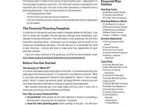 Business Plan Financial Template Financial Business Plan Template 13 Free Word Excel