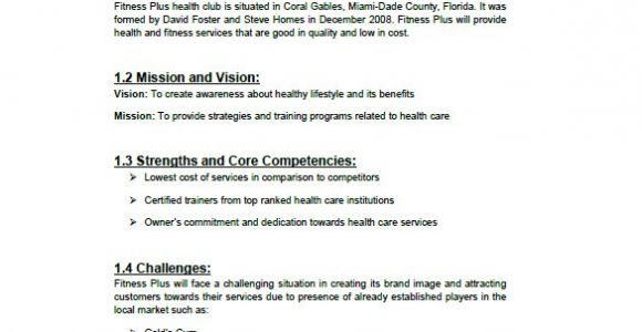 Business Plan Template for A Gym Gym Business Plan Template 13 Free Word Excel Pdf