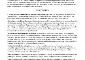 Business Plan Template for Child Care Center Home Daycare Business Plan Smalltowndjs Com