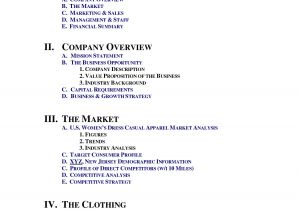 Business Plan Template for Fashion Brand Clothing Line Business Plan Template Free Free Business