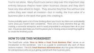Business Plan Template for Food Truck 11 Sample Food Truck Business Plans Pdf Word Pages