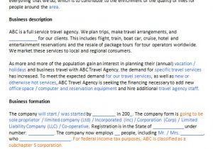 Business Plan Template for Travel Agency Business Plan for Travel Agency Business Dissertation