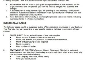 Business Plan Templates Pdf 9 Sample Sba Business Plan Templates Sample Templates