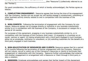Business Templates Noncompete Agreement Non Compete Agreement 7 Free Samples Examples