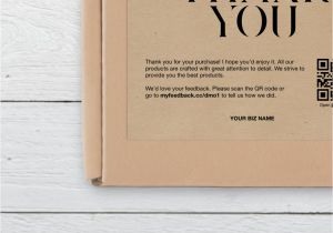 Business Thank You Card Template Business Thank You Card Thank You for Your Purchase