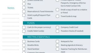 Business Travel Planning Checklist Template 8 Sample Business Travel Itinerary Templates to Download