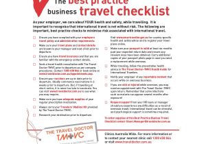 Business Travel Planning Checklist Template Travel Checklist Template 8 Free Word Pdf Documents