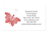 Butterfly Business Card Template Red butterfly Pack Of Standard Business Cards Zazzle