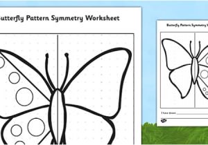 Butterfly Key Template butterfly Pattern Symmetry Worksheet Activity