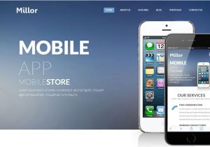 Buy Mobile App Templates Millor A Mobile App Based Flat Bootstrap Responsive Web