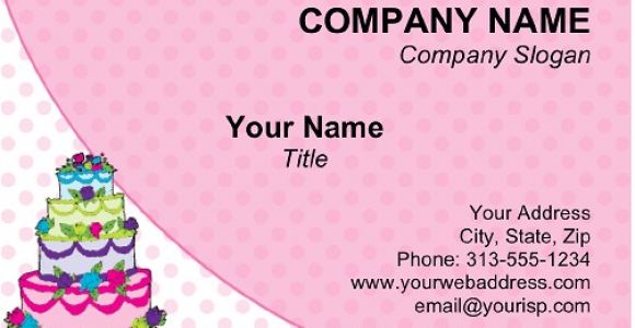 Cake Business Cards Templates Free Cake Business Card