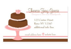Cake Business Cards Templates Free Designer Bakedgoods Cake Double Sided Standard Business