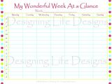 Calendar at A Glance Template 6 Best Images Of Printable Week at A Glance Template